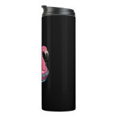 Santa Flamingo Floatie Kerstmis in juli Zomer Thermosbeker (Geroteerd rechts)