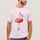 Santa Flamingo Fun Kerstmis T-shirt (Voorkant)