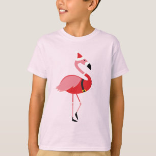 Santa Flamingo Fun Kerstmis T-shirt