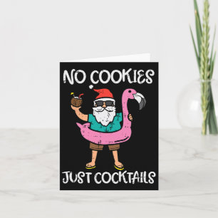 Santa Flamingo Geen koekjes Staart Alleen In Kerst Kaart