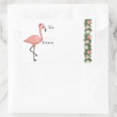 Santa Flamingo Gift Sticker (Tas)