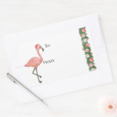 Santa Flamingo Gift Sticker (Envelop)