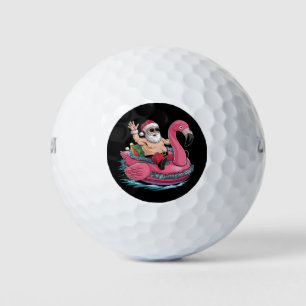 Santa Flamingo Opblaasbaar Kerst In Juli Zomer Golfballen