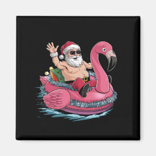 Santa Flamingo Opblaasbaar Kerst In Juli Zomer Magneet
