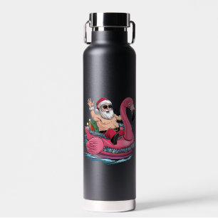 Santa Flamingo Opblaasbaar Kerstmis In Juli Zomer Waterfles