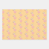 Santa Flamingo patroon Fun Pink Tropische Kerstmis Inpakpapier Vel (Voorkant 2)
