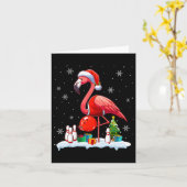 Santa Flamingo Spelen Bowling Xmas Player Lover K Kaart (Gele Bloem)