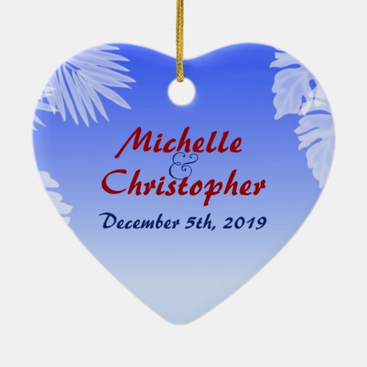 Santa Flamingo Strand Liefde Kerstmis Ornament (Achterkant)