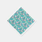Santa Flamingo's - Fun Aqua Tropical Kerstmis Servet (Hoek)