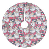 Santa Fleece Tree Skirt Kerstboom Rok (Voorkant)