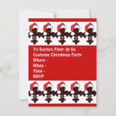 Santa Fleur de lis (rood) Kaart (Achterkant)