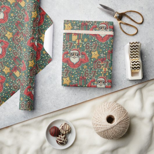 Santa Flex 6-7 Meme Kerstmis Cadeaupapier (Crafts)