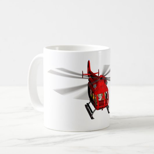 Santa Flies Helikopter Koffiemok (Voorkant links)