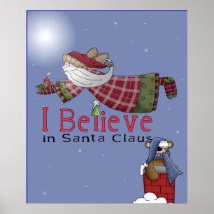 Santa Flies Poster