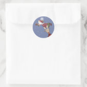 Santa Flies Ronde Sticker (Tas)