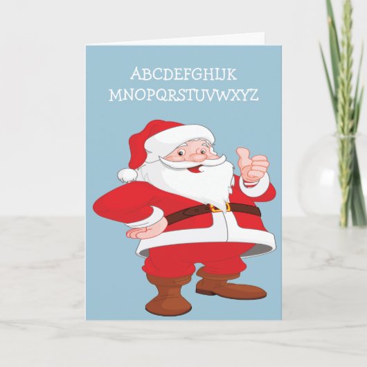 Santa Flunks Engels Vreemde Humor Vakantie Kaart (Voorkant)