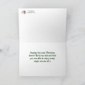 Santa Fly Kerstmis Kaart (Binnen)