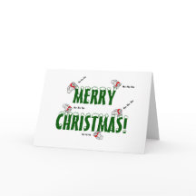 Santa Fly Kerstmis Kaart