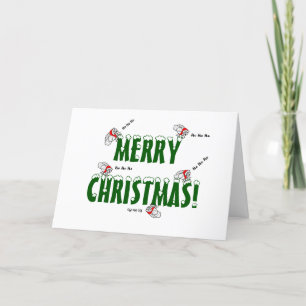 Santa Fly Kerstmis Kaart