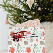Santa Flying Airplane, Eerste Kerstdag Gepersonali Groot Cadeauzakje