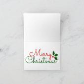 Santa Flying Airplane Merry Kerstkaart Feestdagen Kaart (Binnen)