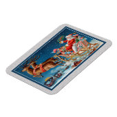  Santa Flying Sleigh Flex Magnet Magneet (Linkerzijde)