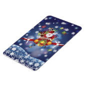 Santa Flying Vliegtuig Premium Flexi Magnet Magneet (Linkerzijde)