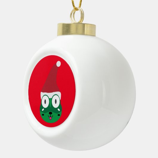 Santa Fogger Ball Ball Keramische Bal Ornament (Rechts)
