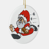 Santa football keramisch ornament (Rechts)