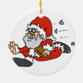 Santa football keramisch ornament (Achterkant)
