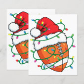 Santa Football Sportbal Mannen Jongens Kerstmis (Voorkant / Achterkant)