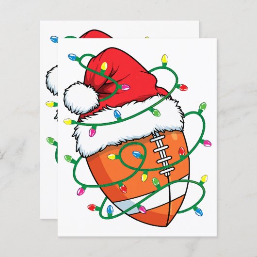 Santa Football Sportbal Mannen Jongens Kerstmis (Voorkant / Achterkant)