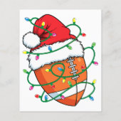 Santa Football Sportbal Mannen Jongens Kerstmis (Achterkant)