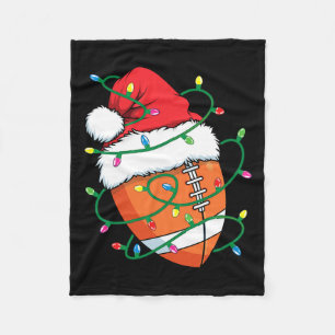Santa Football Sportbal Mannen Jongens Kerstmis Fleece Deken