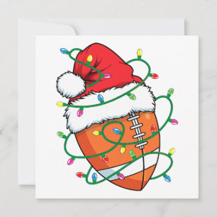 Santa Football Sportbal Mannen Jongens Kerstmis Kaart