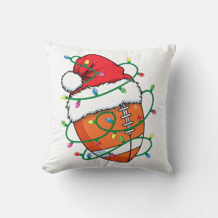Santa Football Sportbal Mannen Jongens Kerstmis Kussen