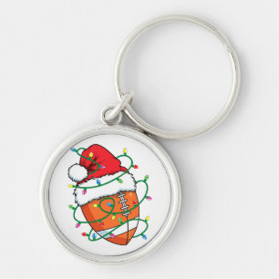 Santa Football Sportbal Mannen Jongens Kerstmis Sleutelhanger