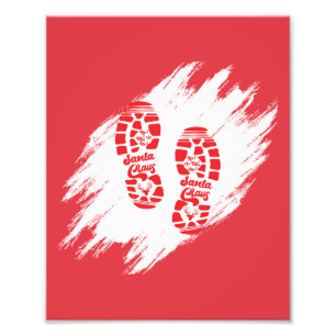 Santa Footprint Foto Afdruk