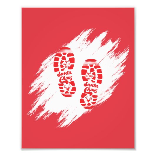 Santa Footprint Foto Afdruk (Voorkant)