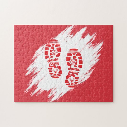 Santa Footprint Legpuzzel (Horizontaal)