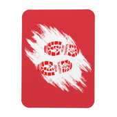 Santa Footprint Magneet (Verticaal)