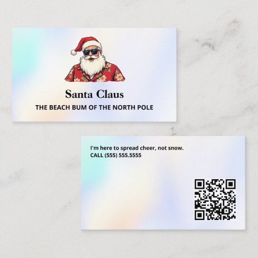 Santa for Hire QR Contactkaartje (Voorkant / Achterkant)