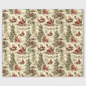 Santa Forest Sleigh Ride Pattern Cadeaupapier (Vlak)