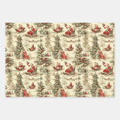 Santa Forest Sleigh Ride Pattern Inpakpapier Vel (Voorkant 3)