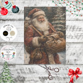  Santa Forest sneeuwdecoupage Tissuepapier