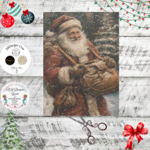  Santa Forest sneeuwdecoupage