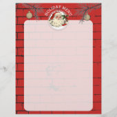 Santa fork brick kerstfeestmaal met briefhoofd (Voorkant)