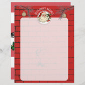 Santa fork brick kerstfeestmaal met briefhoofd (Voorkant / Achterkant)