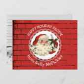 Santa fork koken bakken recept kaart (Voorkant / Achterkant)