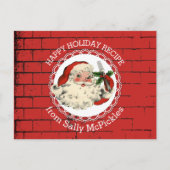 Santa fork koken bakken recept kaart (Voorkant)